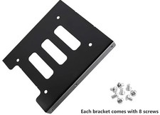 10 Pieces 2.5" to 3.5"Bay SSD Metal Hard Drive HDD Mounting Bracket Adapter Tray