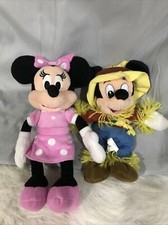 Disney Minnie  Scarecrow Mickey Mouse Plush Doll 9 Inchs Stuffed Animal 7-73