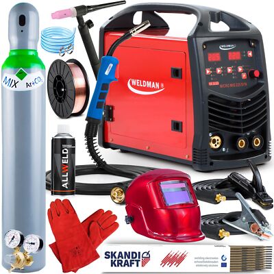 WELDMAN MICRO MIG 225 SYN Schweißgerät MIG MAG MMA WIG 230V 50Hz 10-220A