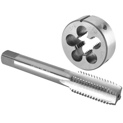 3/4''-10 UNC Tap and Die Set 3/4 x 10 UNC Machine Thread Tap and Round Die Rig...