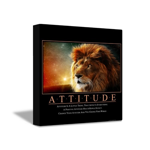 ATTITIUDE BLACK MOTIVATION QUOTE INSPIRATIONAL PRINT HOME WALL POSTER CANVAS - Picture 8 of 12