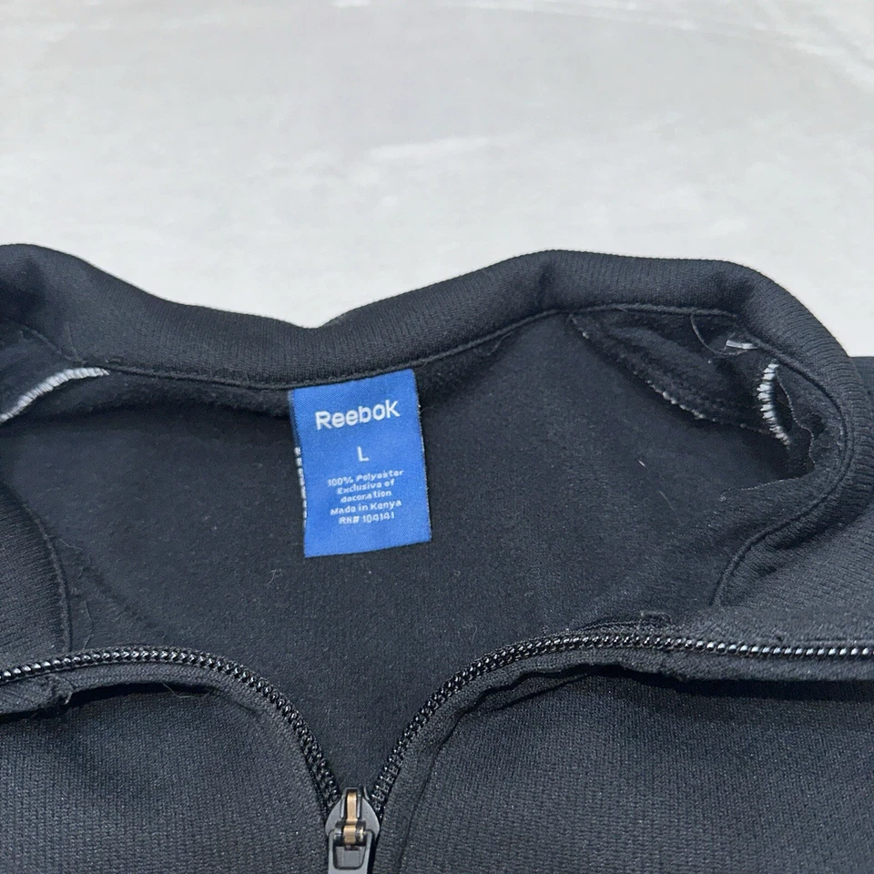 Женская спортивная куртка Reebok Размер L Цвет черный Карманы на молнии - Изображение 4 из 4