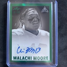 Malachi Moore 2021 Leaf Football Memories ARC Rookie Auto 31/35 Crimson Tide