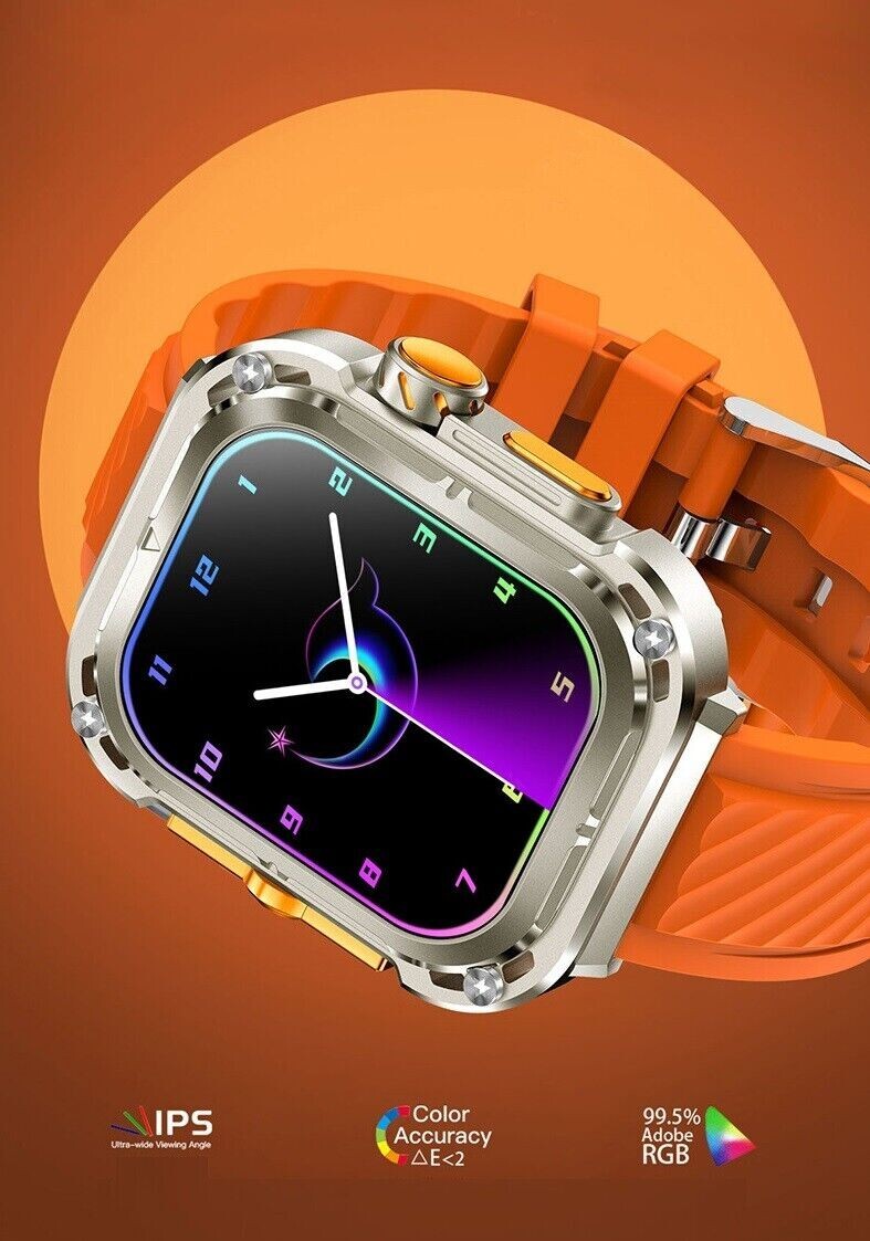 Z85 MAX Smart Watch - Yellow Band - Easily Change Watch Face