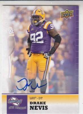 DRAKE NEVIS 2011 Upper Deck Sweet Spot Autograph #73 LSU Tigers | eBay