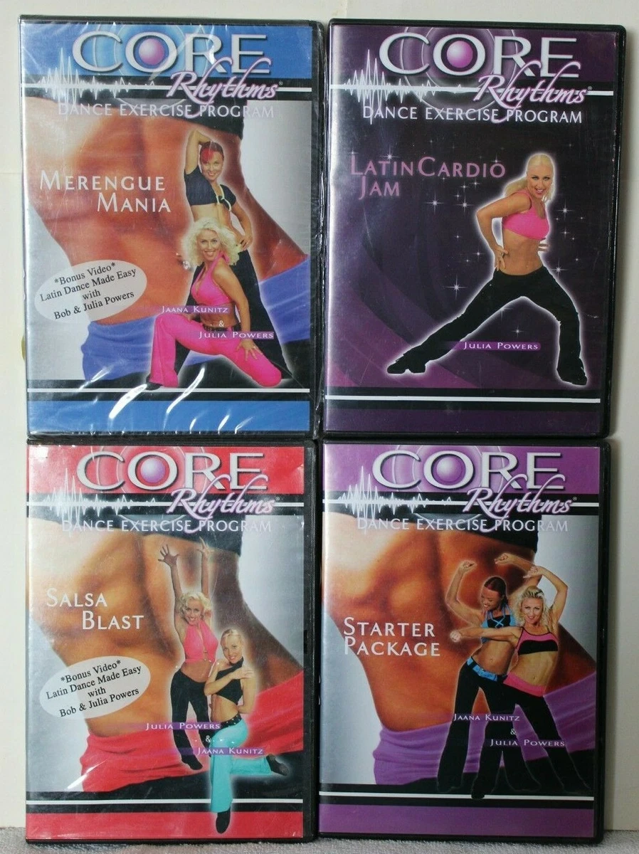 4 Core Rhythms dance workout DVD lot Starter Package salsa blast