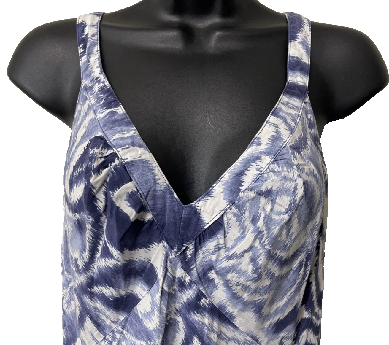 UNDERCOVER Maxi abito slip vintage Y2K Victoria Secret misto seta babydoll tie dye blu L