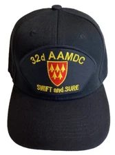 U.S. ARMY - 32ND ARMY AIR and  MISSILE DEFENSE COMMAND Military Ball Cap - black