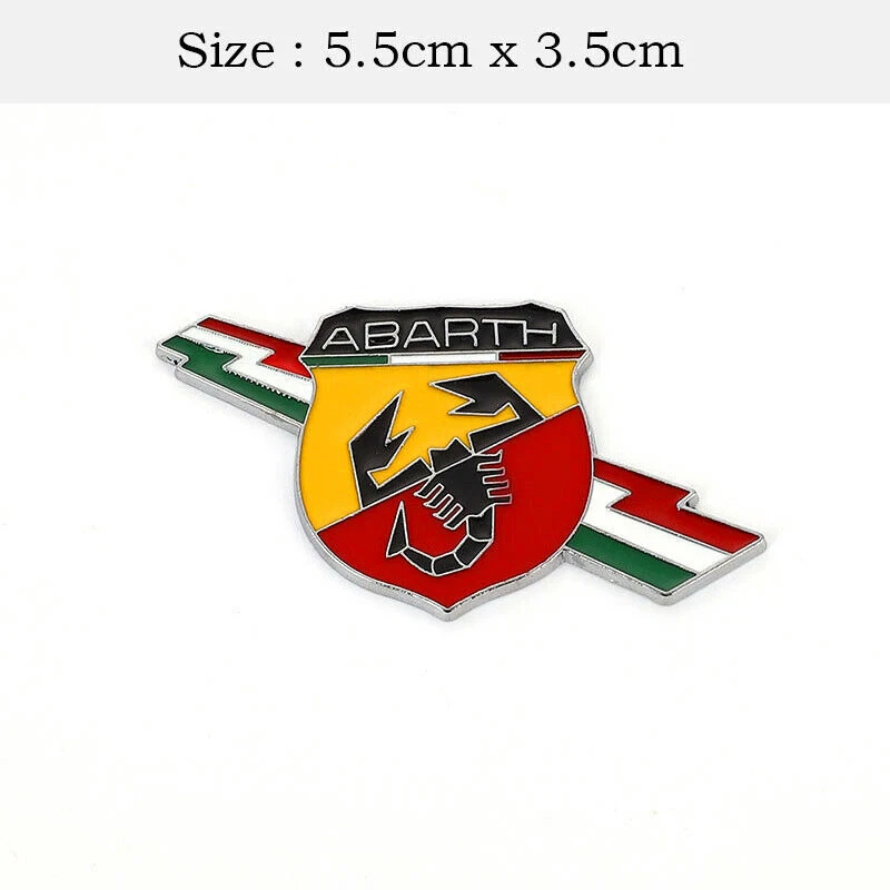 2Pcs Abarth Emblem Scorpion Fender Door Side Rear Trunk Badge Universal - Image 2 of 2