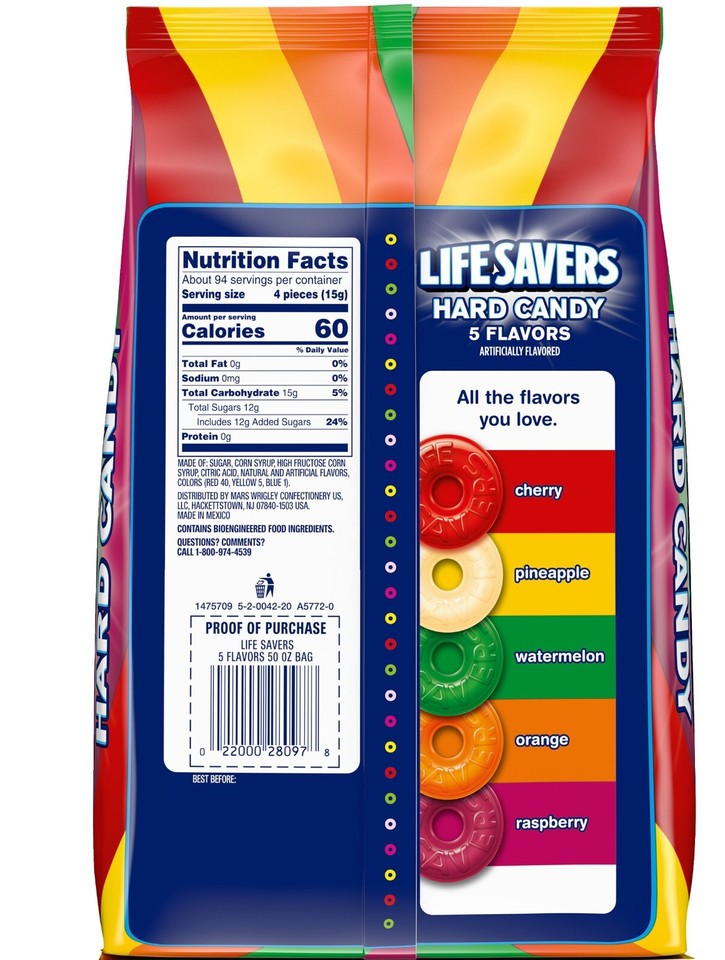 Life Savers 5 Flavors Hard Candy, Party Size 50 oz Bag eBay