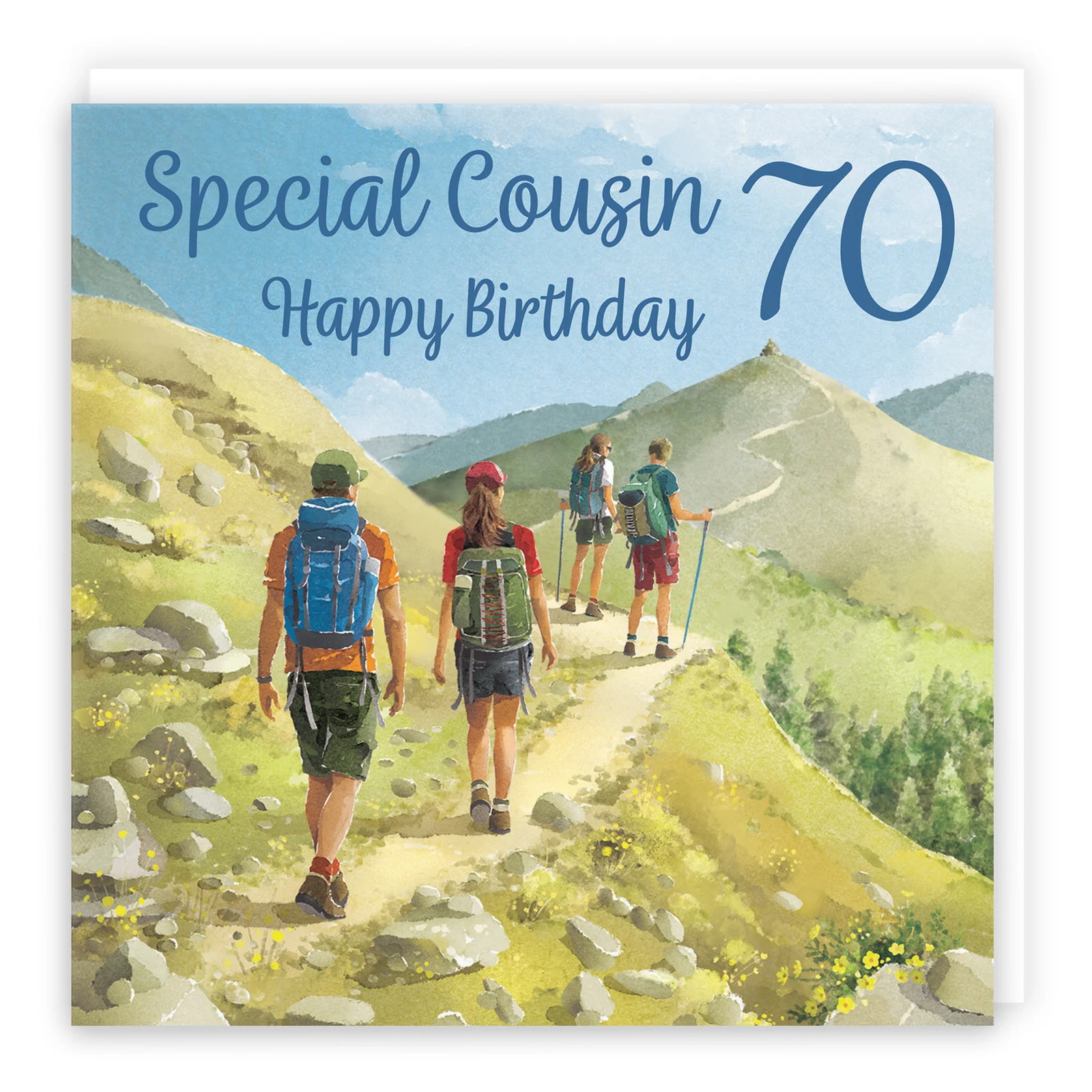 70th Cousin Walking Birthday Card Milo's Gallery