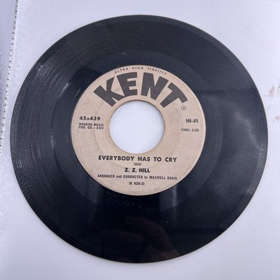 Vinyl 45 RPM Record - Z.Z. Hill Everybody Has To Cry / Happiness Is All I Need