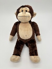 Build A Bear Brown Smiling Monkey Silky Plush Stuffed Animal 16  BABW
