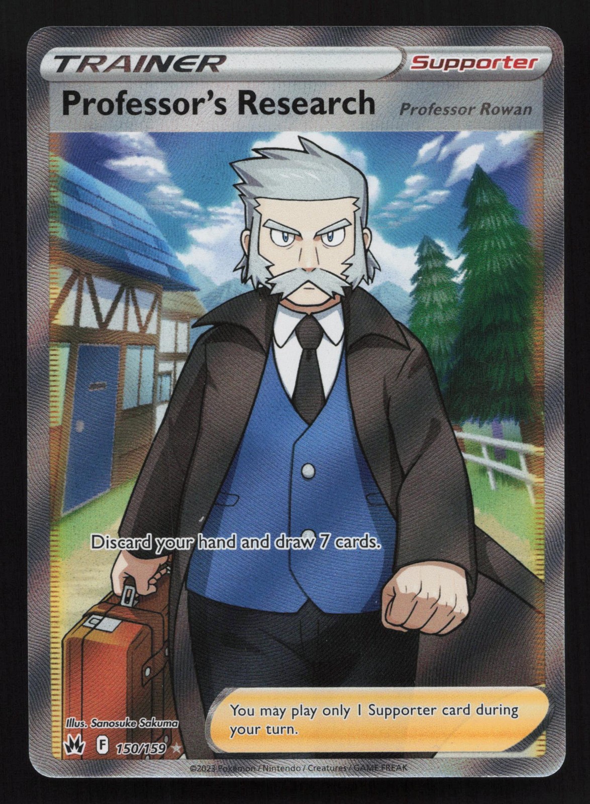 Professor's Research 150/159 Ultra Rare Crown Zenith Pokemon Card