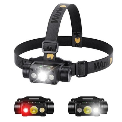 LED Stirnlampe wiederaufladbar, rot weißes Licht Stirnlampe, 4500 Lume Super UK