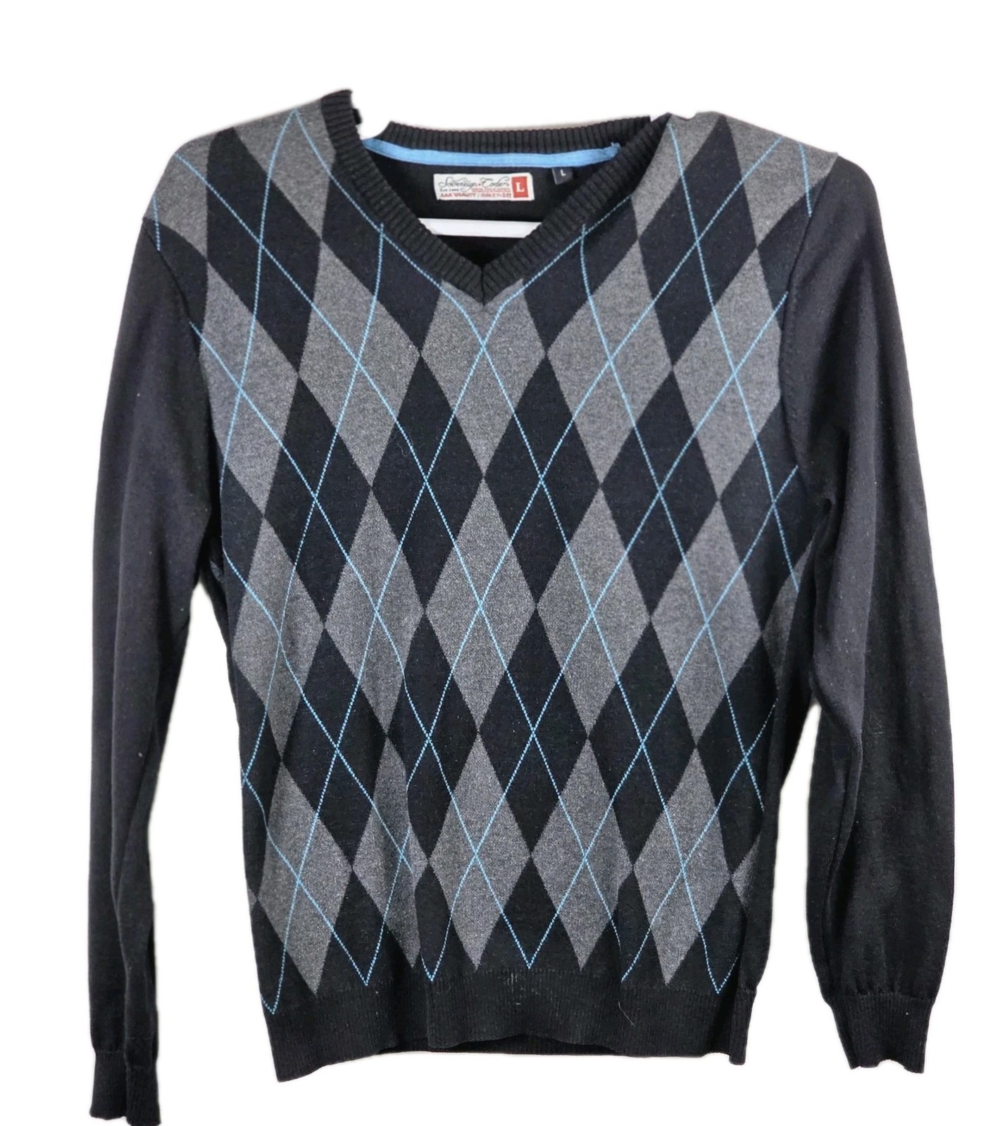 Sovereign Code Men's Large Black Multicolored Che… - image 1