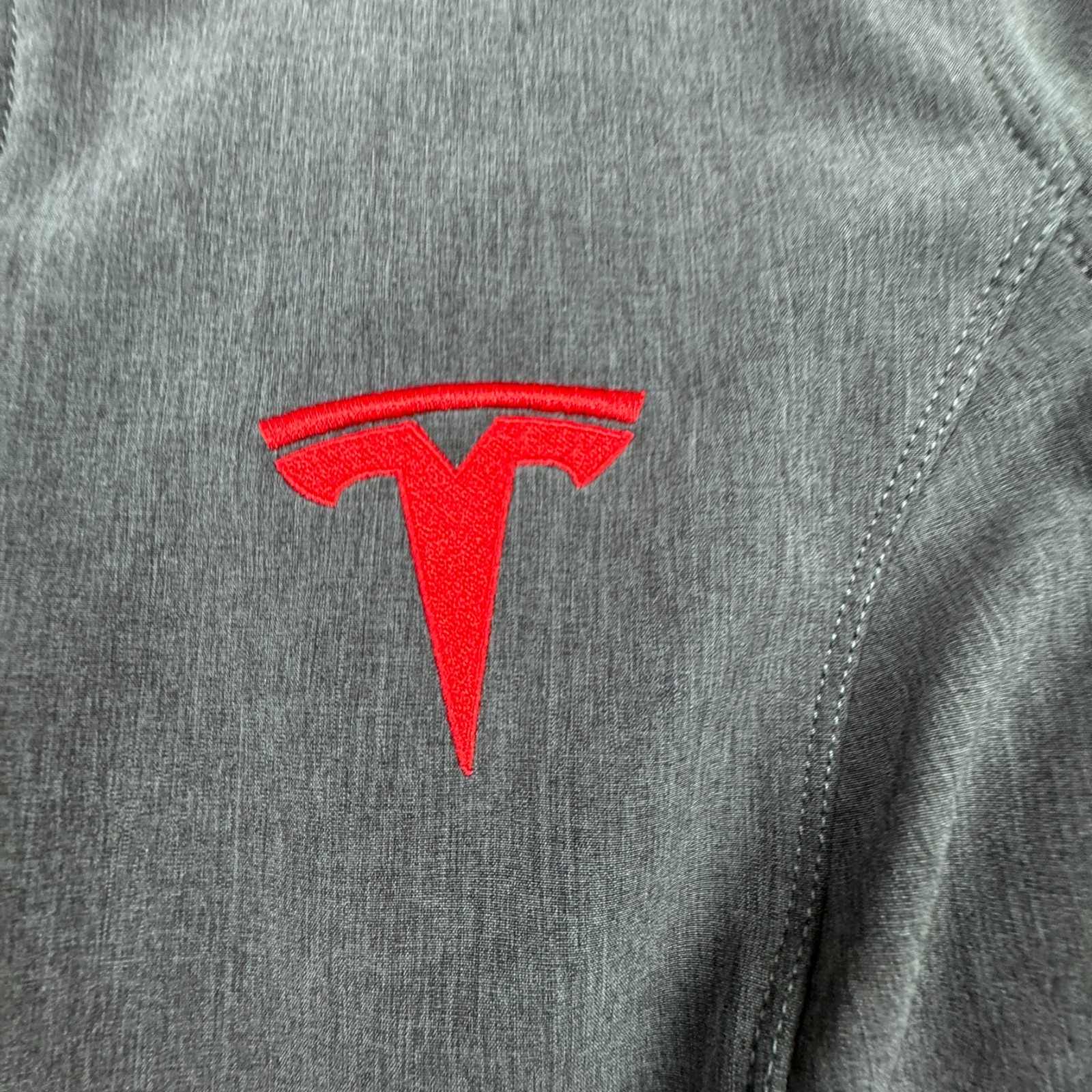 Tesla Softshell Jacket Women’s Medium Gray Zip Lo… - image 4