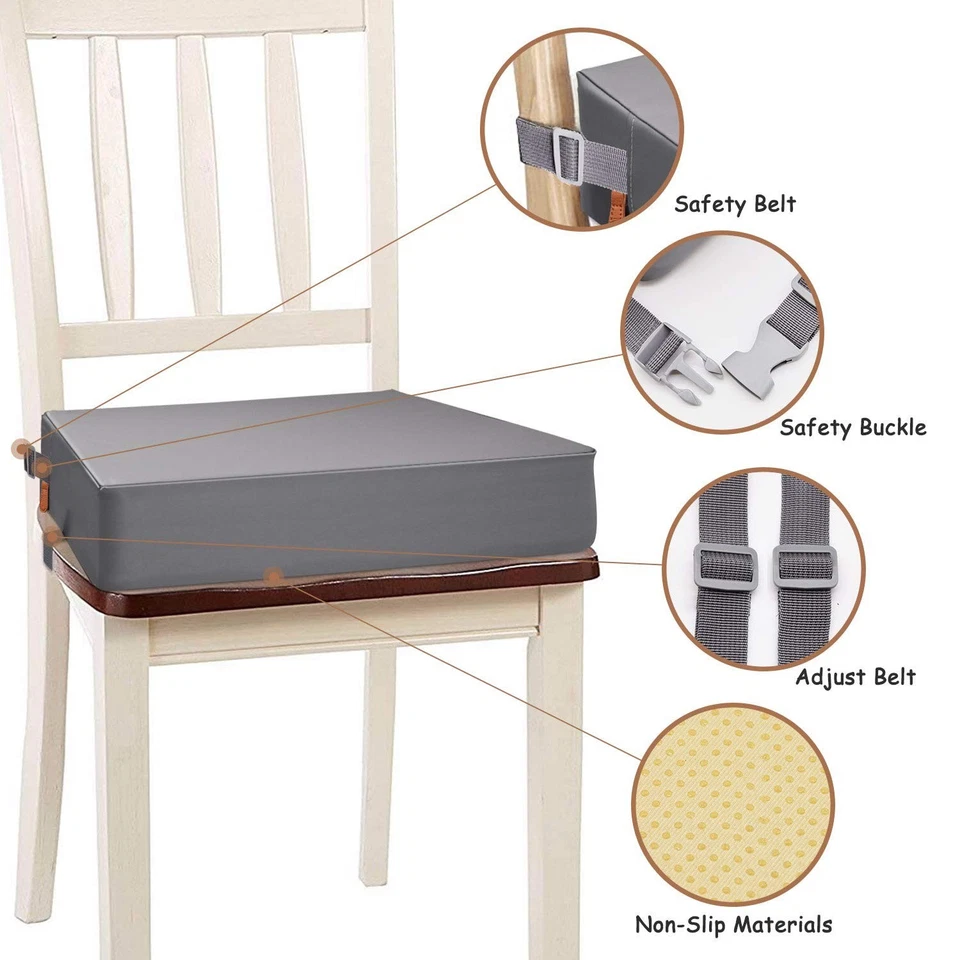 Asiento elevador para mesa de comedor, asiento elevador para silla de cocina antideslizante, P... Foto 3 de 4