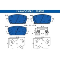 Bremsbelagsatz Scheibenbremse ATE 13.0460-5556.2 FüR Kia Hyundai Sorento IV