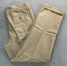  65 New Lands' End Men's Traditional Fit No Iron Chino Pants Khaki 36x31