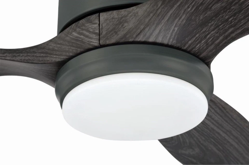 NIB! Craftmade Mobi 60" Outdoor Ceiling Fan w/ LED Lights, Aged Galvanized Gray - Image 3 of 4