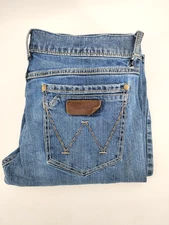 Wrangler Retro slim boot Bootcut Blue Jeans 33x36 (Fits 34x34) western cowboy