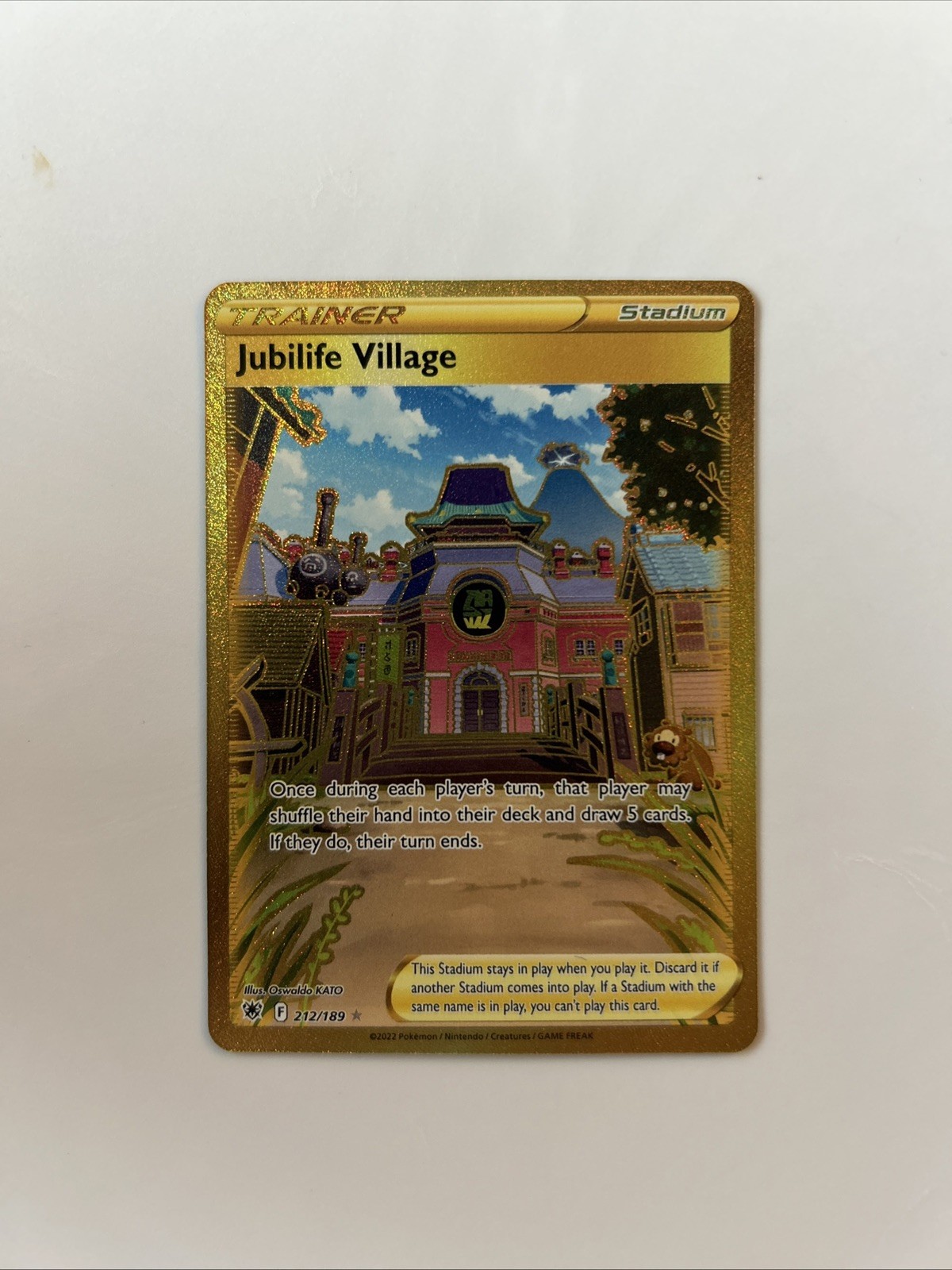 Jubilife Village Secret  Pokemon Astral Radiance 212/189 Ultra Rare Holofoil NM