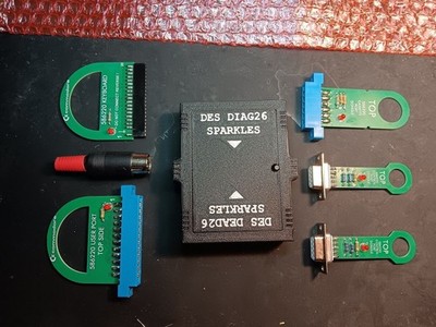 Commodore 64 Dead and Diagonistic test cartridge with full set of dongles