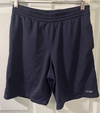 Champion Men s Sz.L Dk.Blue Gym Shorts Inseam 8 Rise 11 Pockets Polyester