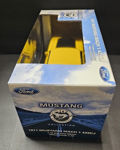 ERTL AMERICAN MUSCLE 1971 FORD MUSTANG MACH 1 429CJ 40th Anniversary Yellow 429 - Picture 7 of 8