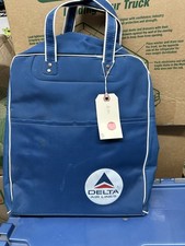 Vintage Delta Air Lines Carry On Travel Bag Tote 80s 90s Luggage Collector USA