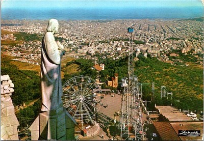 Barcelona Spain View From Tibidabo General Vista Postcard