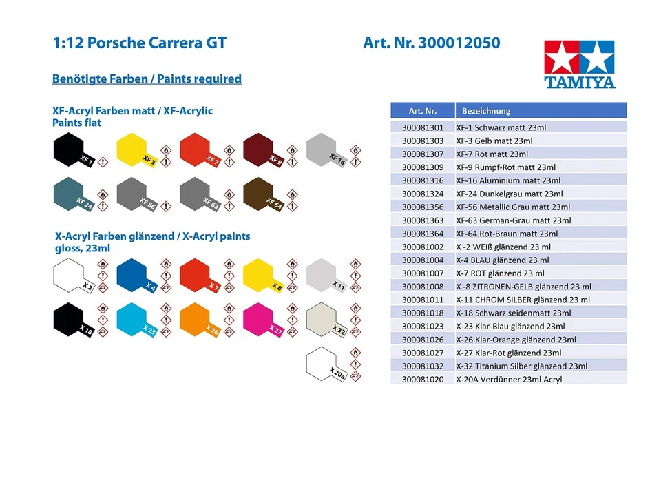 Tamiya 12050 1/12 Big Scale Series n. 50 Porsche Carrera GT modello in plastica - Immagine 4 di 4