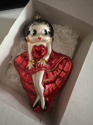 Kurt Adler Polonaise Sammlerstück mundgeblasenes Glas 90er Weihnachtsschmuck Betty Boop