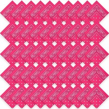 50 PCS Bandanas Paisley Cowboy Polyester Bulk Multi Purpose Headband