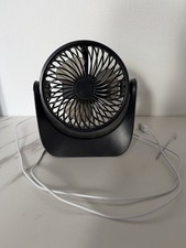 Rechargeable Battery Powered Desk Fan with 2 Speeds & Adjustable Tilt