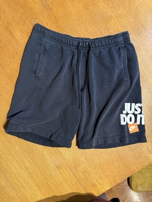 Nike JDI Just Do It Fleece Sweat Shorts Men s L Black Drawstring Athletic Gym