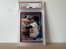Jackie Robinson /99 - 2024 Panini Donruss - Optic #16 Red Prizm (PSA 9)