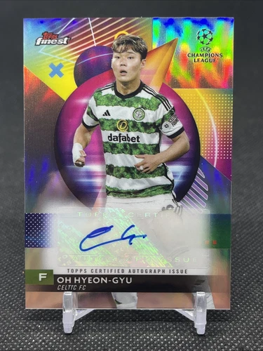 2023-24 Topps Finest UEFA Oh Hyeon-Gyu Refractor Auto Celtic South Korea