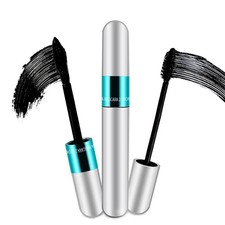 2 Pack 2 in 1 5x Longer Washable Mascara, 4D Silk Fiber Lash For VIBELY Masca...