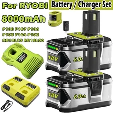For RYOBI P108 PACK 8.0Ah 18Volt For One Plus High Capacity Lithium Battery