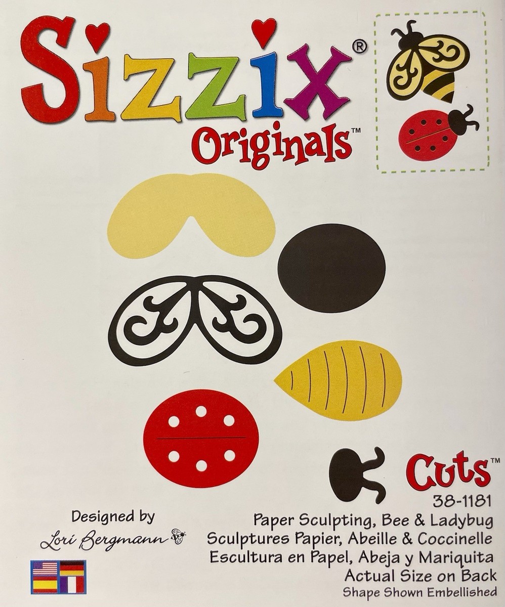 SIZZIX ORIGINAL BEE & LADY SCULPTING LARGE RED DIE CUTTER BRAND