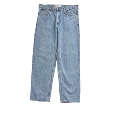 Lee Jeans W38 L32 Mens Light Blue Relaxed Straight Fit Vintage Denim (E)