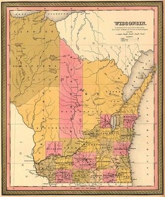 Wisconsin - Samuel Mitchell - 1849 - Map Poster