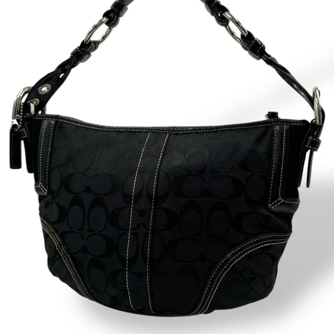 Coach Black Hobo Crescent Shoulder Bag Pre-Owned  
