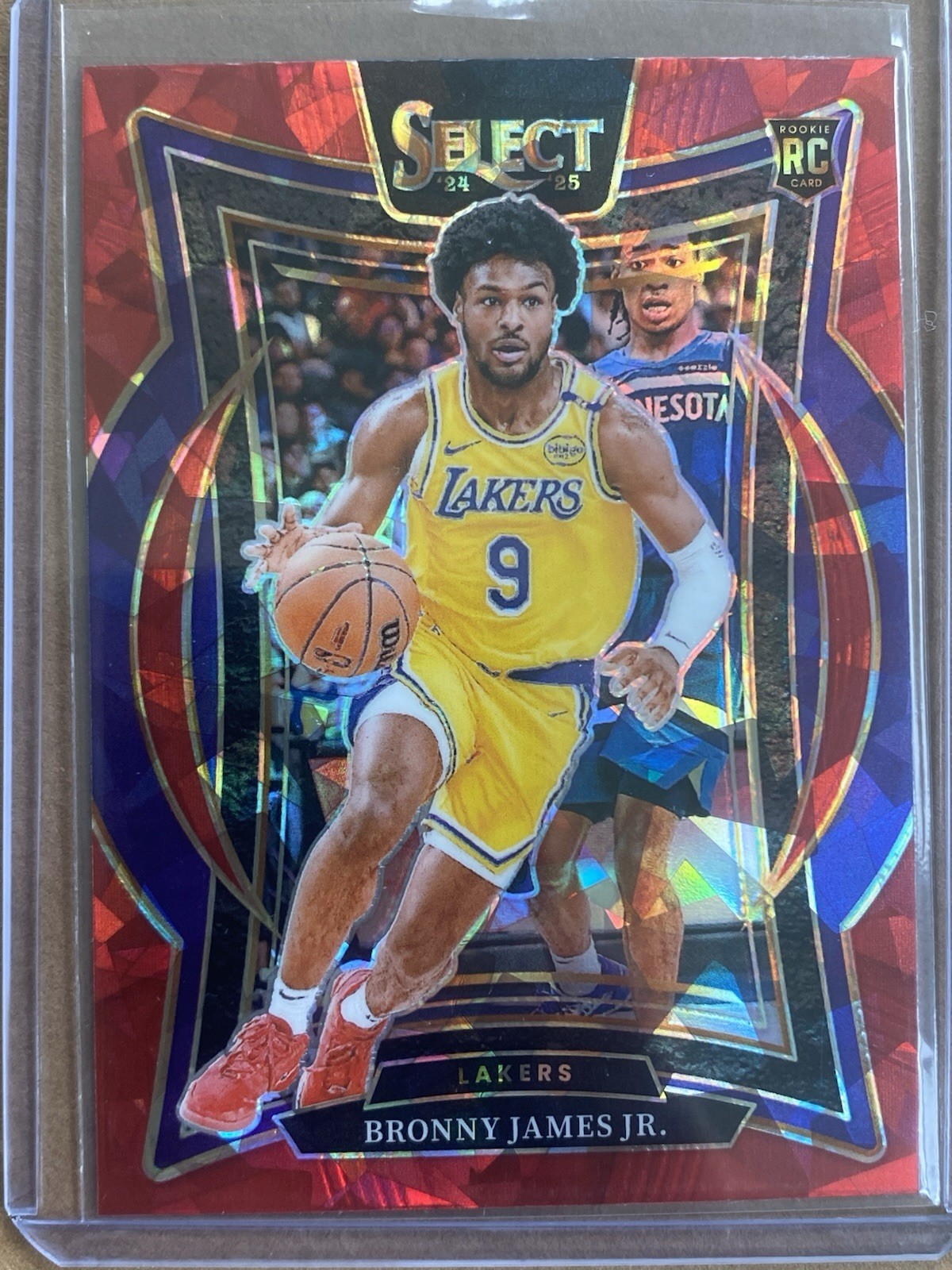 2024-25 Select Bronny James Jr Concourse Red Cracked Ice Prizm #90 RC SP