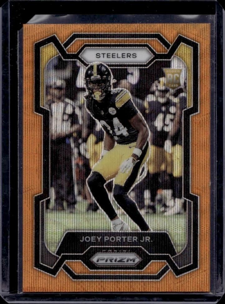 2023 Panini Prizm #386 Joey Porter Jr. Orange Wave #/60
