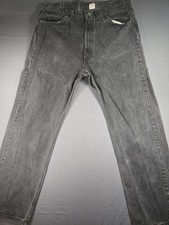 Levi's 505 Orange Tab Vintage Jeans 40x30 Black Straight Leg Made in USA 97