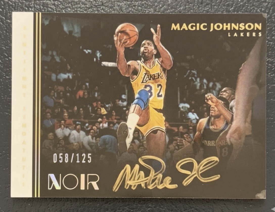 MAGIC JOHNSON 2019-20 Panini NOIR SPOTLIGHT SIGNATURES Horizontal AUTO /125