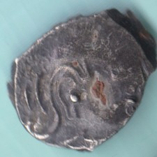 ANCIENT INDIA SILVER DRACHMA COIN OF SRIGUPTA OF GUPTA FEUDATORIES RARE COIN